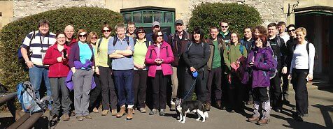 A group of walkers in Hartington Derbyshire